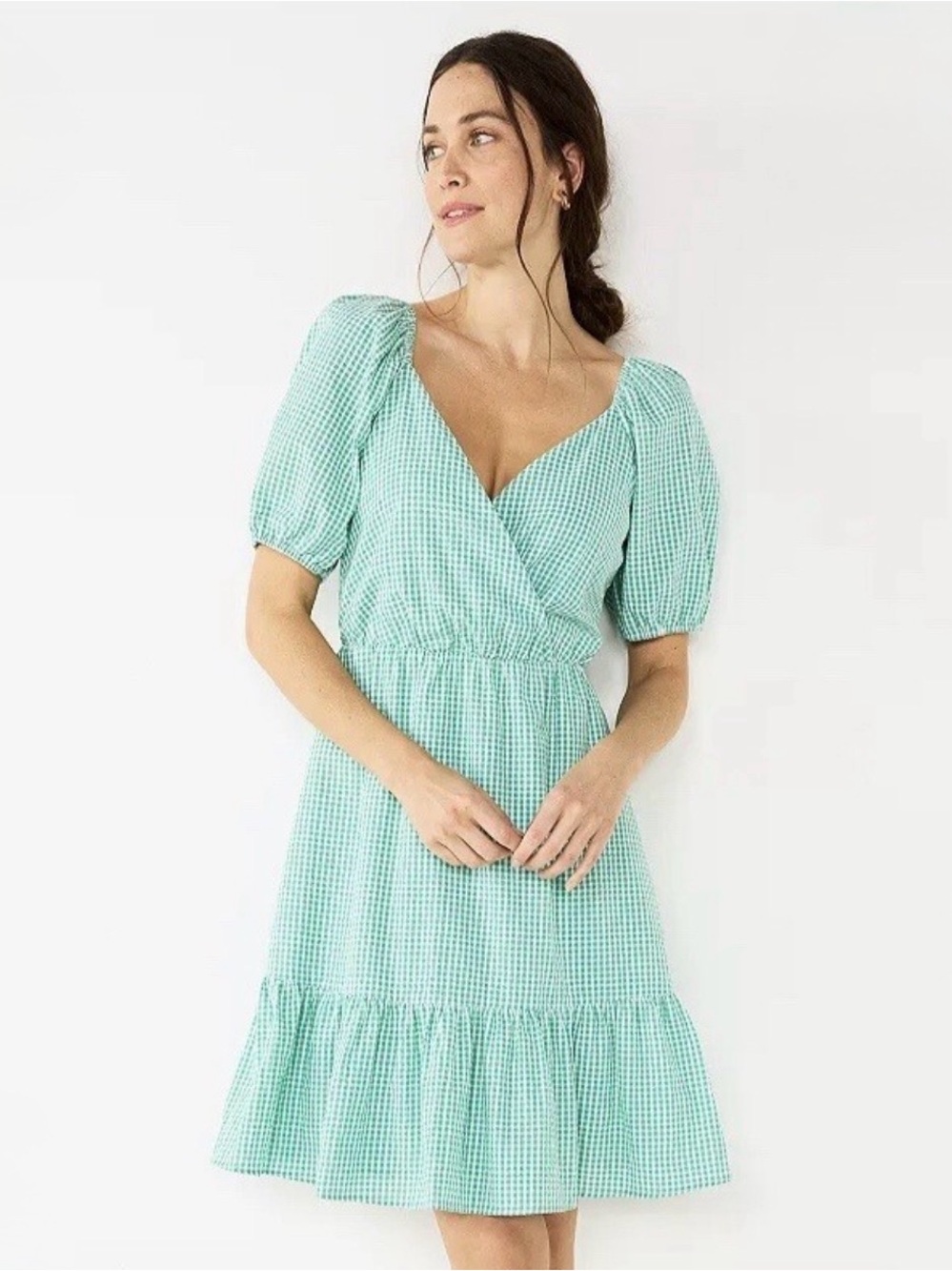 Draper James RSVP Mint Gingham Dress - Picture 6 of 7